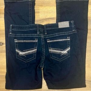 BKE Payton Buckle Boot Cut Stretch Women’s Jeans 30R Dark Wash 30x31.5 Mid Rise